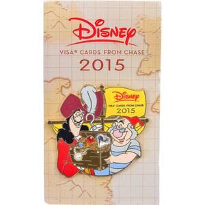 Disney Chase Visa Cardmember Collection Captain Hook and Smee 2015 Pin *NEW*